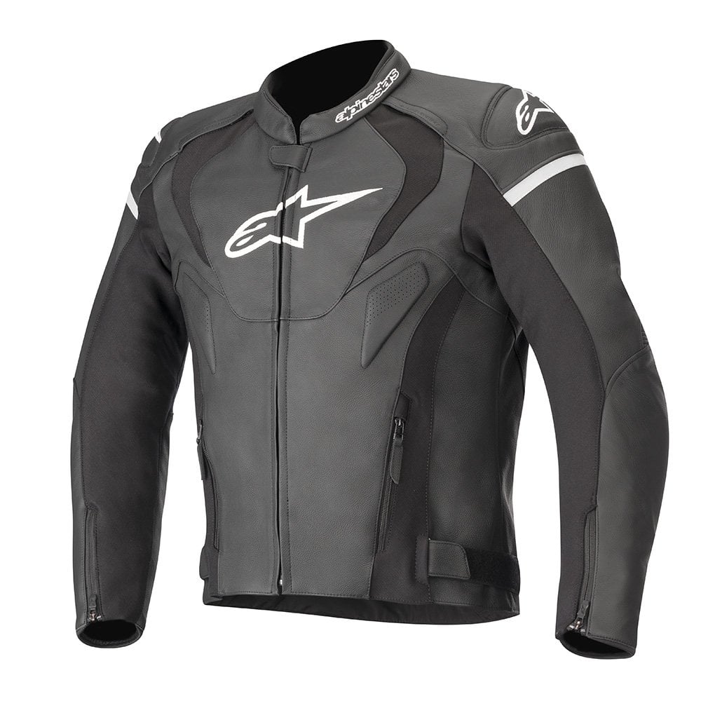 Alpinestars Jaws V3 Leather Jacket Black - Motorcycle Clothing from ...